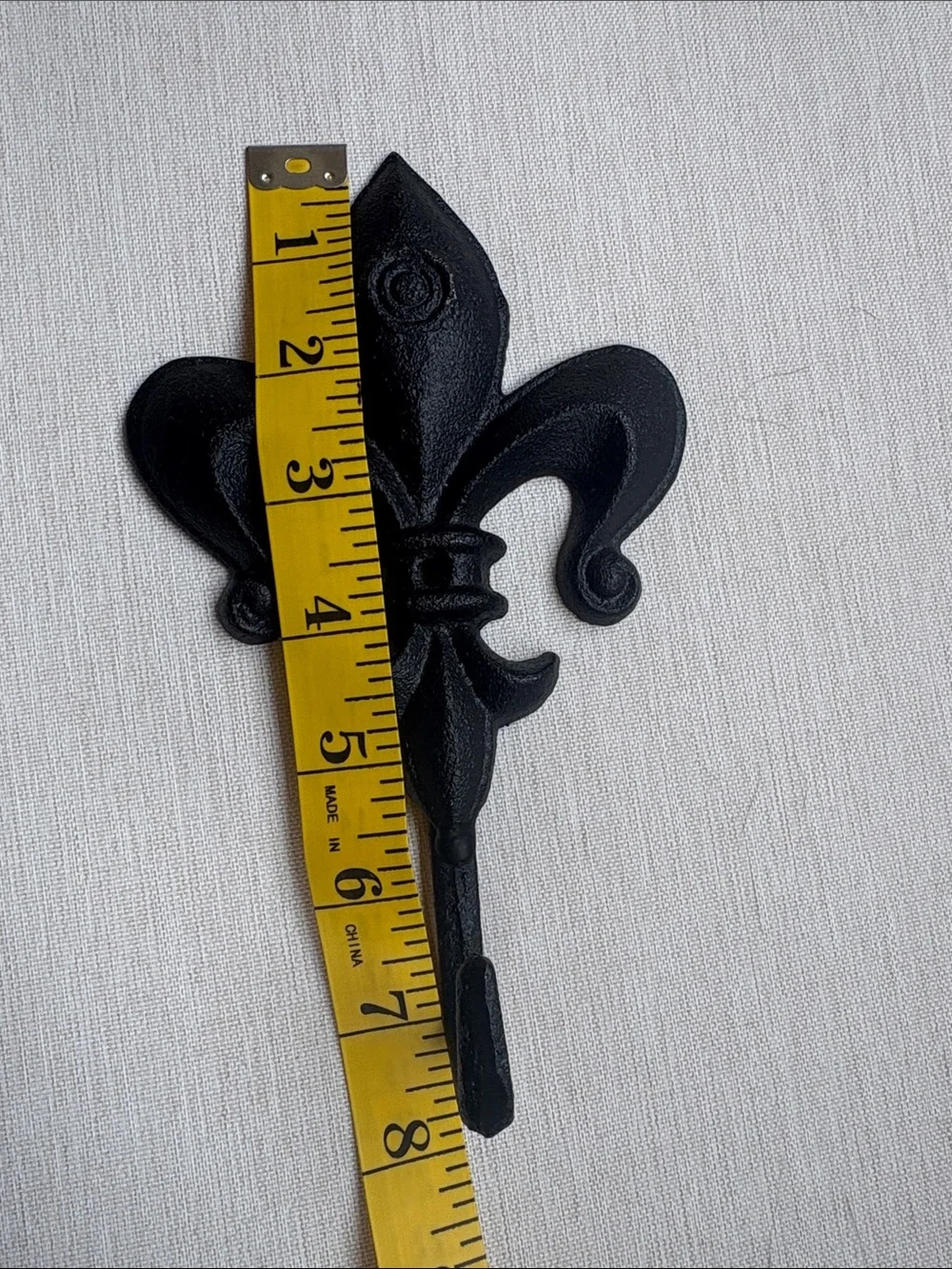 Black Fleur-de-Lis Iron Wall Hook- Functional Style For Any Room